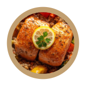 The IV Bar Website Recipes Images-5 Best Recipes For Lemon-Herb Salmon with Quinoa & Roasted Veggies